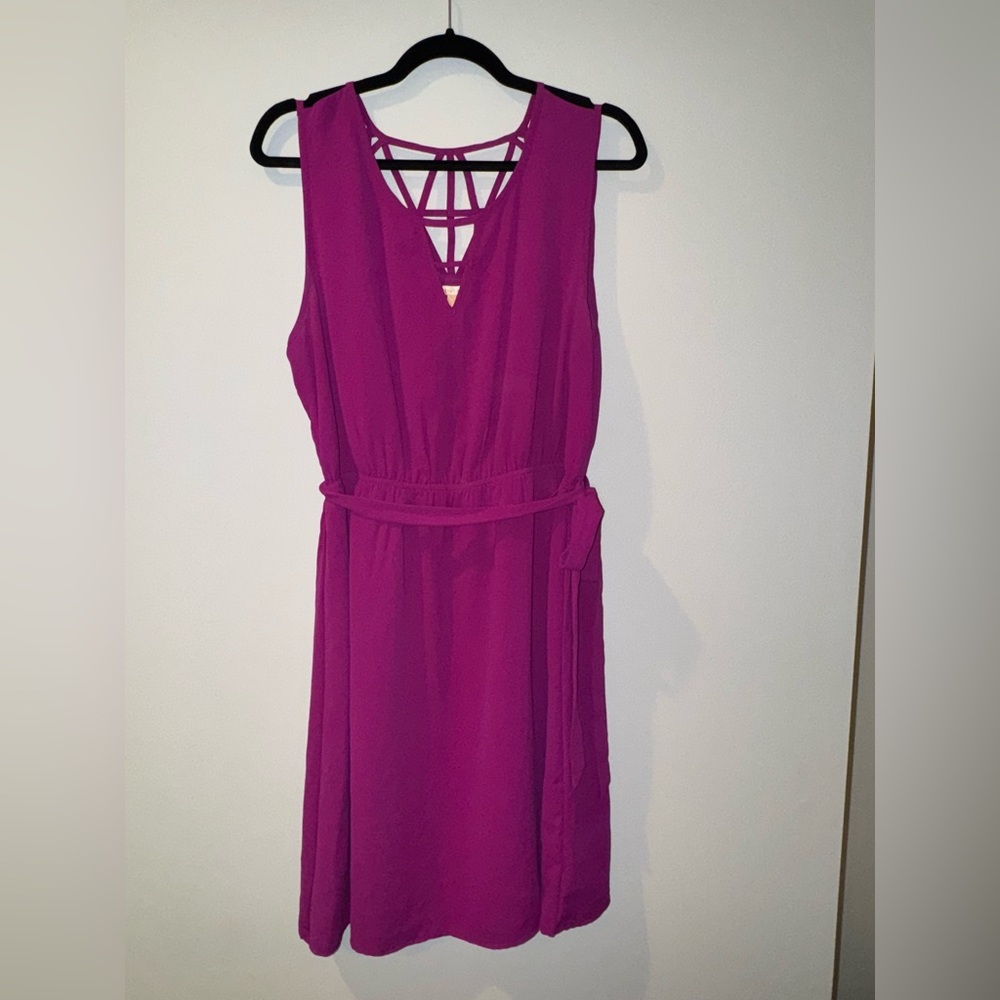 Elegant Sleeveless Purple Dress